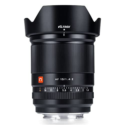 VILTROX 13mm F1.4 E STM Objektiv Autofokus APS-C Ultra-Weitwinkelobjektiv für Sony E-Mount Kamera A7RⅣ A7RⅢ A7Ⅲ A7RⅡ A7Ⅱ A7S A7R A7 A9 A9II A6500 A6400 A6300 A6000-Schwarz von VILTROX