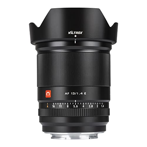 VILTROX 13mm F1.4 Wide Angle Aps-C Autofokus Objektive für Sony E Mount Kamera Objektive Camera Lenses FE große Blende Weitwinkelobjektiv kompatibel für Sony a7 a7C a7III a7RIII a7RIV a7RV a9 a6100 von VILTROX