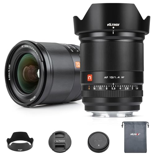 VILTROX 13mm F1.4 XF Autofokus Objektive für Fuji X Mount Kamera Objektive Lenses kompatibel Fujifuilm X-T30 II X-T4 X-T3 X-Pro3 X-Pro2 X-E3 X-E4 X-A10 X-A3 X-A5 X-A7 X-S10 X-T20 X-T3 X-T4 X-T1 X-T20 von VILTROX