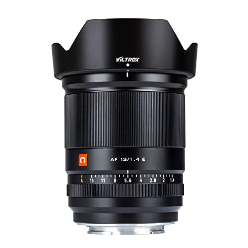 VILTROX 13mm F1.4 f/1.4 Autofokus Objektiv Ultraweitwinkel APS-C Große Blende Augenfokus Prime Objektiv für Sony E-Mount Kamera A6500 A6400 A6300 A6000 A7RⅣ A7RⅢ A7Ⅲ A7RⅡ A7Ⅱ A7S A7R A7 A9 A9II von VILTROX