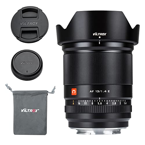 VILTROX 13mm f/1.4 F1.4 E Mount Objektiv, Ultraweitwinkel APS-C AF Prime Objektiv für Sony E-Mount spiegellose Kameras a7CR a7CII a7RV a1 a9II a7C a6700 a6600 a6400 a6100 a6000 von VILTROX