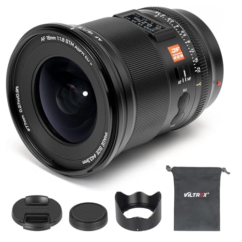 VILTROX 16mm f/1.8 F1.8 FE Autofokus Vollformat Ultraweitwinkel objektiv mit großer Blende und integriertem LCD-Bildschirm für Sony E-Mount-Kameras A7 A7II A7III A7R A7RII A7RIII A7RIV A7S A7SII A9 A7 von VILTROX