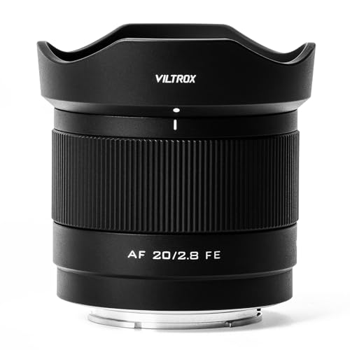 VILTROX 20mm f2.8 FE, 20mm f/2.8 e Mount Objektiv Vollformat für Sony e Mount, AF Weitwinkel Objektiv für Sony e Mount a7cr a7cii a7c a6700 zv-e100 a6600 a6400 a7iv a7ii von VILTROX