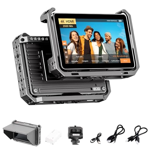 VILTROX 2000 Nits DC-X2 Kamera Field Monitor Kit mit Rig Cage 6" Touchscreen DSLR Kamera Monitor mit 1920x1080 IPS 4K HDMI Loop In/Out 3D LUTs Waveform Video Peaking Fokus Assist Akku & Sonnenblende VILTROX 2000 Nits DC-X2 Kamera Field Monitor Kit mit Rig Cage 6" Touchscreen DSLR Kamera Monitor mit 1920x1080 IPS 4K HDMI Loop In/Out 3D LUTs Waveform Video Peaking Fokus Assist Akku & Sonnenblende von VILTROX