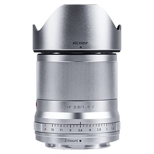 VILTROX 23mm f/1.4 F1.4 Objektiv für Nikon Z Mount Kameras Autofokus APS-C Weitwinkel Prime Objektiv mit Großer Blende und STM Motor für Nikon Z-Mount Kamera Z5 Z50 Z6 Z6II Z7 Z7II von VILTROX