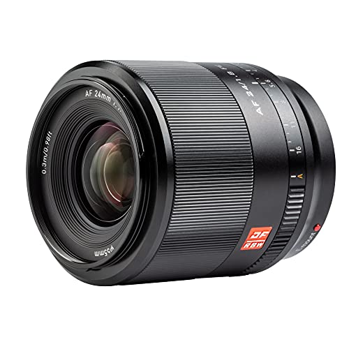 VILTROX 24mm F1.8 FE STM Autofokus Vollformat Ultra-Weitwinkel Objektiv für Sony E-Mount Spiegellose Kamera A7III A7RIV A7III A7 A9 A6600 A6400 Schwarz von VILTROX