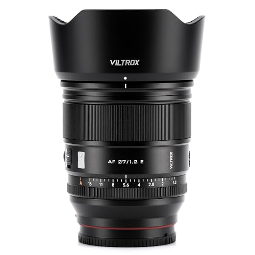 VILTROX 27mm F1.2 Pro E Mount Objektiv, 27mm f/1.2 Autofokus Große Blende APS-C Prime Objektiv, Kompatibel mit Sony E-Mount Mirrorless a6500 a6600 a6700 a7 a7iv a7iii a7c von VILTROX