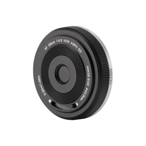 VILTROX 28 mm F4,5 Kameraobjektiv, Vollbild, Autofokus, feste Blende, ultradünnes Objektiv (für Fuji X) von VILTROX