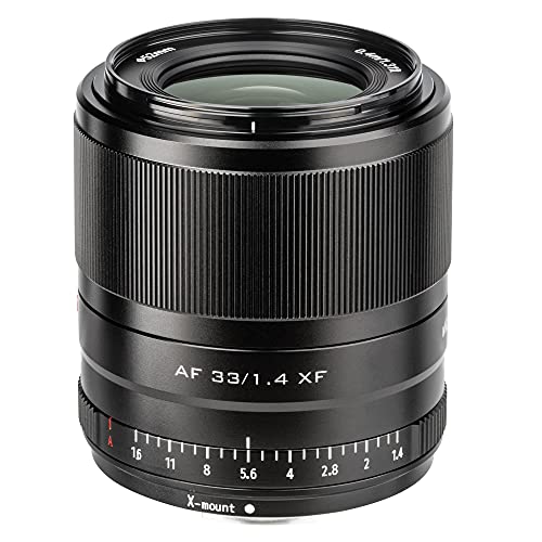 VILTROX 33mm F1.4 Fuji X Objektiv Autofokus Festbrennweite für Fujifilm X-Mount Kamera X-T30 X-T4 X-T3 X-Pro3 X-Pro2 X-H1 X-T200 X-E2 X-A1 Schwarz von VILTROX