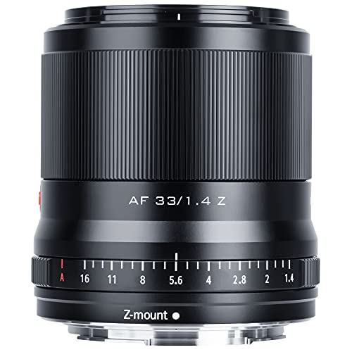 VILTROX 33mm F1.4 Z-Mount Objektiv APS-C Autofokus Große Blende Prime-Objektiv Weitwinkel-Unterstützung Eye-AF-Objektiv Kompatibel für Nikon Mirrorless Camera Zfc Model Z5 Z6 Z7 Z50 Z6Ⅱ Z7Ⅱ von VILTROX