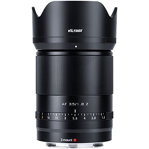 VILTROX 35 mm F1.8 Z-Halterung für Nikon Z5 Z50 Z6 Z6II Z7 Z7II ZFC (Vollformat, Autofokus), Schwarz von VILTROX