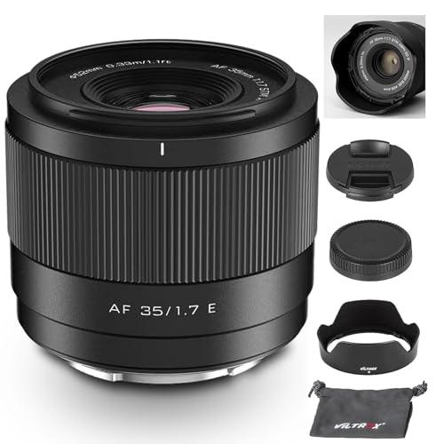 VILTROX 35mm F1.7 E-Mount APS-C-Objektiv für Sony E, STM Autofokus Objektiv für Sony E-Mount Kamera FX3 A7C A7RII A7SII A7II A7RIII A7IV A7RIV A9 A1 ZVE1 A93 A6700 A6600 A6500 A6400 ZV-E10 FX30 von VILTROX