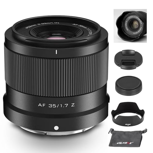 VILTROX 35mm F1.7 Z, 35mm f/1.7 APS-C-Objektiv für Nikon Z, große Blende STM Autofokus Prime-Objektiv für Nikon Z-Mount Z5 Z50 Z50II Z6 Z6II Z7 Z7II ZFC Z30 Z9 Z8 ZF Z6III von VILTROX