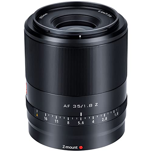 VILTROX 35mm F1.8 Z STM Autofokus Vollformat Objektiv Weitwinkelobjektiv für Nikon Z-Bajonett Kamera Z5 Z50 Z6 Z6II Z7 Z7II Zfc Schwarz von VILTROX