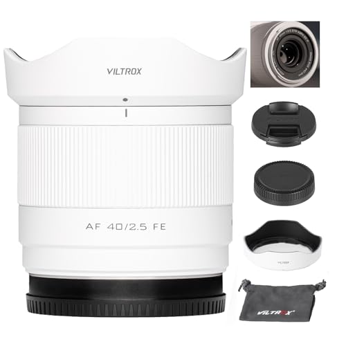 VILTROX 40mm F2.5 FE-Mount für Sony, Vollformat, leichtes Autofokus-STM-Festbrennweitenobjektiv für Sony E-Mount-Kameras A7C A7SII A7lll A7RIII A7IV A7RIV A9 A1 FX3 A7RV ZVE1 A7CR A7CII A93 A6700 von VILTROX