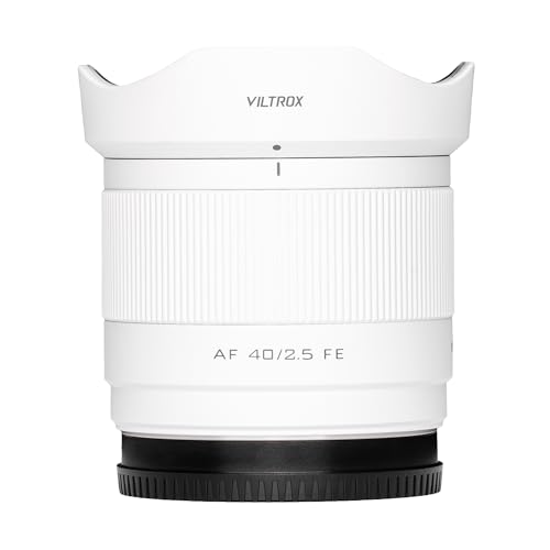 VILTROX AF 40mm f2.5 FE Sony E-Mount Vollformat Objektiv, 40mm f/2.5 für Sony A7RⅤ ZVE1 A7CR A7CII a6300 a6400 a6500 a6600 ZV-E10 A6700 ZC-E10II von VILTROX