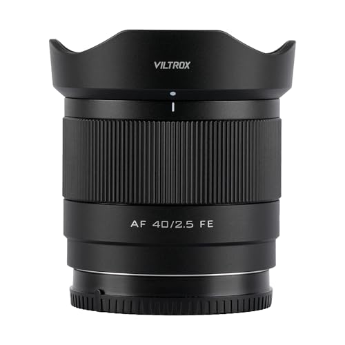 VILTROX 40mm f/2.5 FE Mount Objektiv Vollformat Prime Autofokus Objektiv Kompatibel mit Sony E-Mount Kameras Alpha a7C a7SIII a7III a7RIII a7IV a7RIV a9 A1 FX3 A7RV ZVE1 A7CR A7CII A93 von VILTROX
