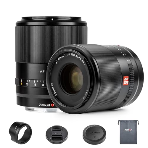 VILTROX 50mm F1.8 STM Full-Frame Autofokus Objektive für Nikon Z Mount Kamera Objektive Standard Camera Lenses große Blende Weitwinkelobjektiv kompatibel für Nikon Z9 Z8 Z7 Z6 Z5 Z50 Z30 ZFC von VILTROX