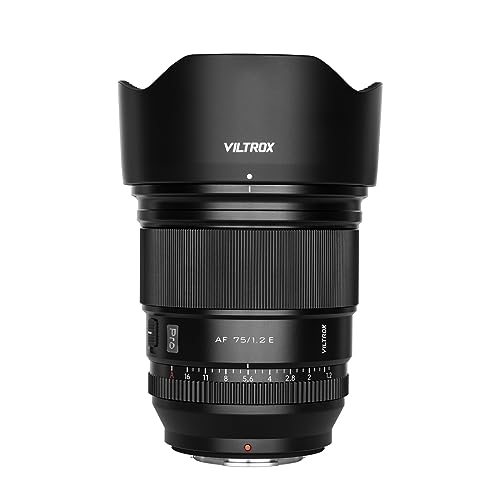 VILTROX 75mm F1.2 Sony Prime Große Blende AF APS-C Objektiv Pro Level Kompatibel mit Sony E-Mount spiegellosen Kameras A7Cc A9 A1 A6x00 Fs5 A7M/R/S Serie VILTROX 75mm F1.2 Sony Prime Große Blende AF APS-C Objektiv Pro Level Kompatibel mit Sony E-Mount spiegellosen Kameras A7Cc A9 A1 A6x00 Fs5 A7M/R/S Serie von VILTROX