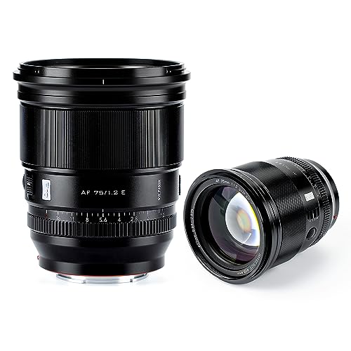 VILTROX 75mm f/1.2 E-Mount Objektiv Prime APS-C Autofokus für Sony a6000 a6400 a6700 a6600 ZV-E10 a7R V a7 IV A7CR A7CII ZV-E1 von VILTROX