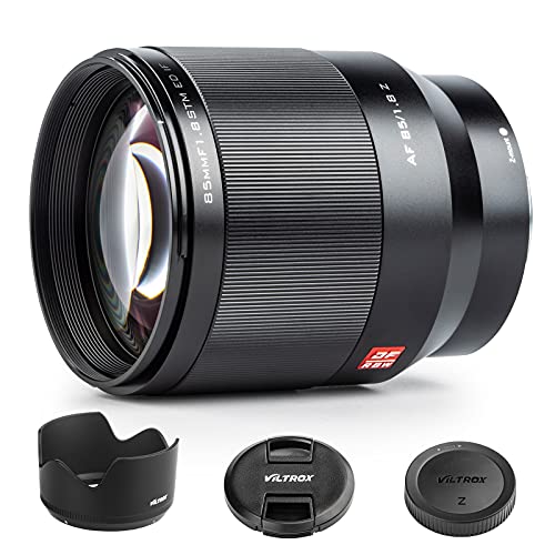 VILTROX 85mm F1.8 Z Autofokus Vollformat Objektiv mit Großer Blende mit STM Motor Portrait Objektiv Kompatibel für die Spiegellose Nikon Z-Mount Kamera Z5 Z6 Z7 Z50 Z6Ⅱ Z7Ⅱ von VILTROX