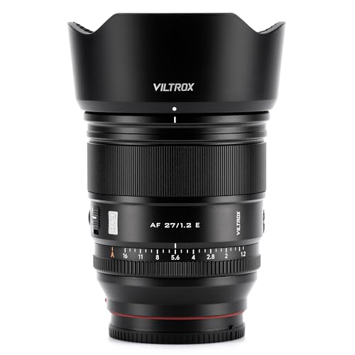 VILTROX AF 27mm F1.2 PRO Objektiv für Sony E-Mount(Festbrennweite, 27 mm, F1.2, APS-C, Geeignet für Sony Kamera a7R a7IV a7RIII a7RIV a7RV A1 FX3 ZVE1 A7CII a6400 a6600 a6700 ZV-E10 FX30) Schwarz von VILTROX