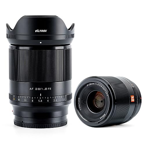 VILTROX AF 28mm F1.8 FE Vollformat Weitwinkelobjektiv Prime Autofokus Objektiv für Sony E Mount Kameras A9 A7 II III 7R II III IV 6600 6500 6400 von VILTROX