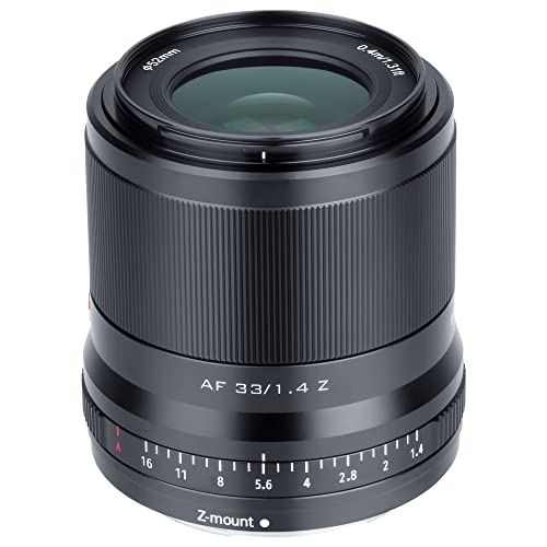 VILTROX AF 33mm F1.4 Autofokus APS-C Objektiv Festbrennweite für Nikon Z-Mount Kameras Z5 Z50 Z6 Z6II Z7 Z7II Zfc von VILTROX