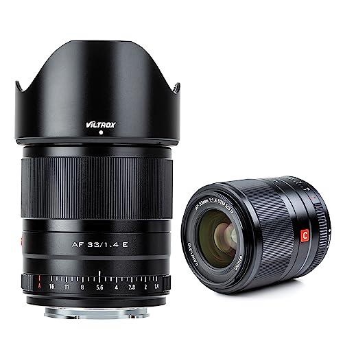 VILTROX AF 33mm F1.4 Autofokus Objektiv für Sony E Mount Kameras (APS-C, Einstellbare Blende f1.4-f16) von VILTROX