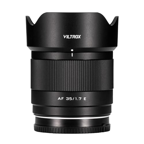 VILTROX 35mm f1.7 E, AF 35mm F1.7 E Mount Objektiv für Sony E, Auto Fcous APS-C Prime Objektiv mit großer Blende für Sony a6500 ZV-E10 A6700 a7RⅡ a7SⅢ a7Ⅳ a9 ZVE1 von VILTROX