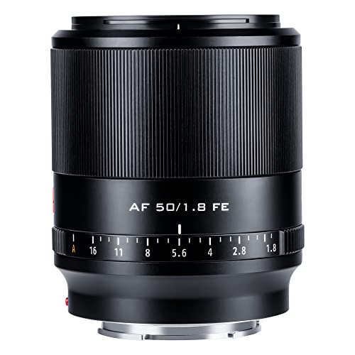 VILTROX AF 50mm F1.8 FE-Mount Vollformat Objektiv Autofokus Standard Festbrennweite Objektiv Kompatibel für Sony E-Mount-Kameras A7 A7C A7R A7S A7 II A7S III A7III A7RIII A7RIV A9 A5100 und mehr von VILTROX