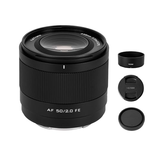 VILTROX AF 50mm F2 FE Vollformat Objektiv, Autofokus Objektiv mit großer Blende, Kompatibel mit Spiegellosen Sony E-Mount-Kameras von VILTROX
