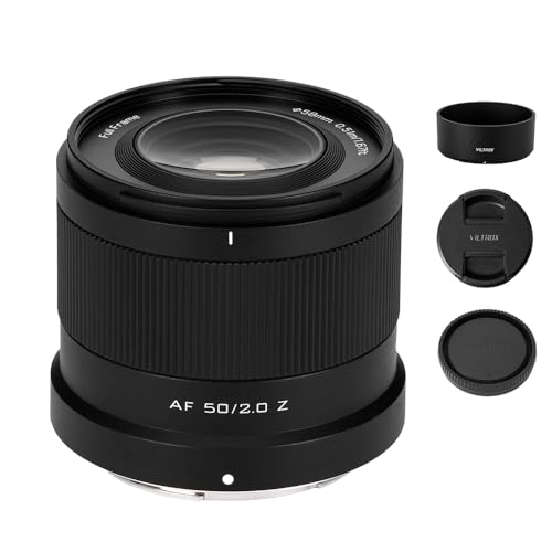 VILTROX AF 50mm F2 Vollformat Objektiv, Autofokus Objektiv mit großer Blende, Kompatibel mit Spiegellosen Nikon Z Mount Kameras von VILTROX