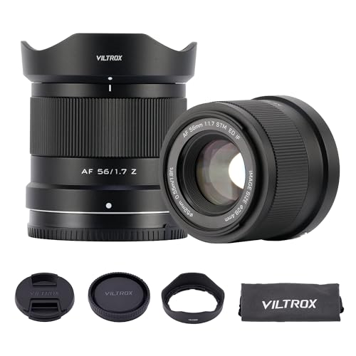 VILTROX 56mm F1.7 AF-Objektiv für Nikon Z-Mount, f/1.7 APS-C Autofokus-Festbrennweite mit großer Blende, kompatibel mit Nikon Z-Mount-Kameras Z5, Z50, Z6, Z6II, Z7, Z7II, ZFC, Z30, Z9, Z8, ZF von VILTROX