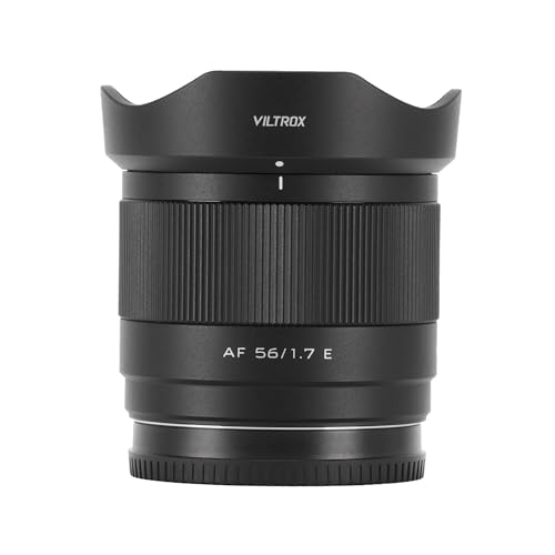 VILTROX AF 56mm F1.7 Objektiv für Sony E-Mount(Festbrennweite, 56 mm, F1.7, APS-C, geeignet für Sony Kamera a7 a7II a7III a7IV a7R a7RII a7RIII a7RIV a7RV a7S a7SII a7SIII a1 ZV-E1) schwarz von VILTROX