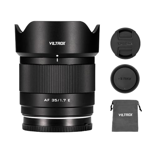 VILTROX APS-C AF 35mm F1.7-Objektiv für Sony E-Mount, Autofokus-Festbrennweite Objektiv, Kompatibel mit Sony E-Mount-Kameras A7 A7II A7III A7RII A7RIII A7RIV A7SIII-Viltrox' Air-Serie von VILTROX
