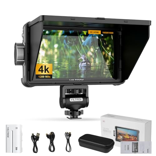 VILTROX DC-550 Kamera Field Monitor 1200Nit 5.5 Zoll 4K HDMI Camera Monitor mit Akku,Full HD 1920x1080 IPS,5.5 Inch 3D LUT mit Sonnenschutzhaube,Aufbewahrungstasche für Sony Canon Nikon DSLR Kameras VILTROX DC-550 Kamera Field Monitor 1200Nit 5.5 Zoll 4K HDMI Camera Monitor mit Akku,Full HD 1920x1080 IPS,5.5 Inch 3D LUT mit Sonnenschutzhaube,Aufbewahrungstasche für Sony Canon Nikon DSLR Kameras von VILTROX