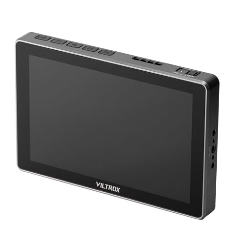VILTROX DC-L1 7" Kamera Field Monitor Touchscreen Kamera Monitor mit HD 1920x1080 IPS 4K HDMI Loop In/Out 3D LUTs Waveform Video Peaking Focus DSLR Video Assist, Akku und Sonnenblende von VILTROX