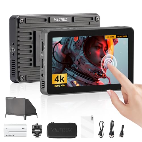VILTROX DC-X2 DCX2 Kamera Field Monitor Touchscreen 2000Nit 6 Zoll 4K HDMI Camera Monitor mit Akku Full HD 1920x1080 IPS 3D LUT mit Sonnenschutzhaube,Aufbewahrungstasche für Sony Canon Nikon DSLR VILTROX DC-X2 DCX2 Kamera Field Monitor Touchscreen 2000Nit 6 Zoll 4K HDMI Camera Monitor mit Akku Full HD 1920x1080 IPS 3D LUT mit Sonnenschutzhaube,Aufbewahrungstasche für Sony Canon Nikon DSLR von VILTROX