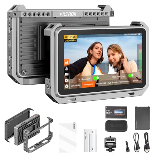 VILTROX DC-X2 DCX2 Rig Cage Kit Kamera Field Monitor Touchscreen mit 2000Nit 6 Zoll 4K HDMI Camera Monitor mit Akku Full HD 1920x1080 IPS 3D LUT mit Sonnenschutzhaube für Sony Canon Nikon DSLR VILTROX DC-X2 DCX2 Rig Cage Kit Kamera Field Monitor Touchscreen mit 2000Nit 6 Zoll 4K HDMI Camera Monitor mit Akku Full HD 1920x1080 IPS 3D LUT mit Sonnenschutzhaube für Sony Canon Nikon DSLR von VILTROX
