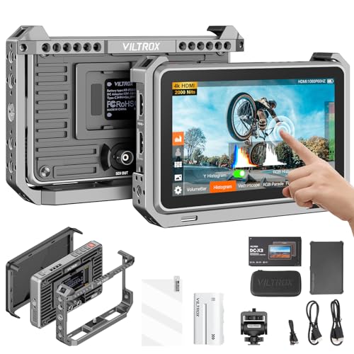 VILTROX DC-X3 DCX3 Rig Cage Kit Kamera Field Monitor Touchscreen 2000Nit 6 Zoll 4K HDMI Camera Monitor mit Akku Full HD 1920x1080 IPS 3D LUT mit Sonnenschutzhaube für Sony Canon Nikon DSLR VILTROX DC-X3 DCX3 Rig Cage Kit Kamera Field Monitor Touchscreen 2000Nit 6 Zoll 4K HDMI Camera Monitor mit Akku Full HD 1920x1080 IPS 3D LUT mit Sonnenschutzhaube für Sony Canon Nikon DSLR von VILTROX