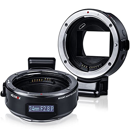 VILTROX EF-E5 OLED Objektiv Adapter für die Autofokus-Objektivmontage Objektivkonverter Kompatibel für Canon EF/EF-S-Objektive mit Sony E Mount Kameras A7 A7R A7S A7M A9 A6000 A6400 A6500 von VILTROX