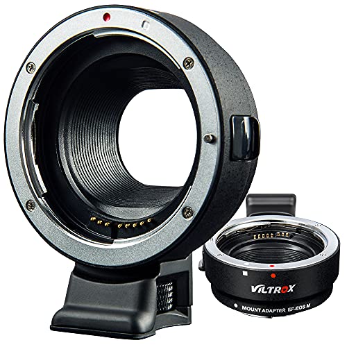 VILTROX EF-EOS M-Mount-Kamera-Adapter, Autofokus-Objektiv-Konverter Ring, EF-M Objektivadapter kompatibel mit Canon EF/EF-S Serie Objektiv/Canon EOS M Serie spiegellose Kamera EOS M1 M2 M3 von VILTROX