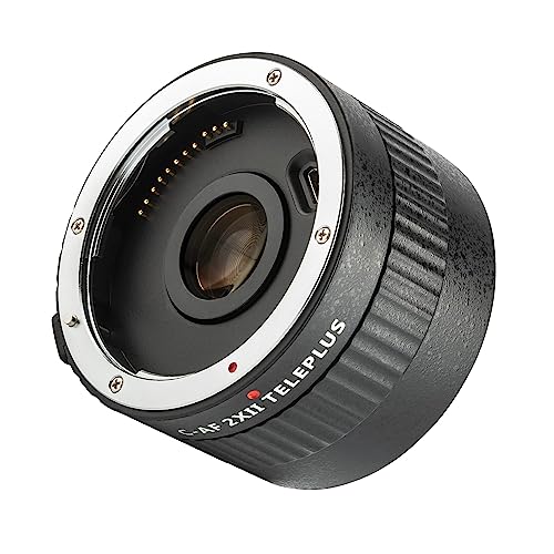 VILTROX C-AF 2X II Teleplus 2X Telekonverter Autofokus 2.0X Teleobjektiv-Konverter für Canon EF Mount Super Tele-Objektiv 135 mm f/2L,70-200 mm,100-400 mm und DSLR-Kamera 5DII 80D,Schwarz von VILTROX