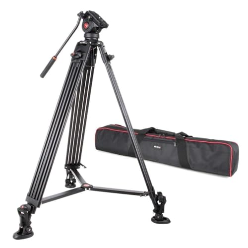VILTROX Kamera Stativ 188CM Aluminium Schwerlast Stativ Tragfähigkeit 10KG DSLR Camera Tripod mit 360° Panorama Kugelkopf, Schnellwechselplatte und Tragetasche für Canon Nikon Sony DSLR Kamera von VILTROX