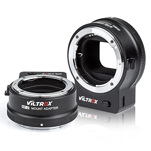 VILTROX NF-Z Autofokus Objektivadapter Kompatibel mit Nikon F-Mount Objektiv an Spiegellose Nikon Z-Mount Kamera Z5 Z50 Z30 Z6 Z6II Z7 Z7II Zfc Unterstützt EXIF Übertragung USB Firmware Upgrade von VILTROX