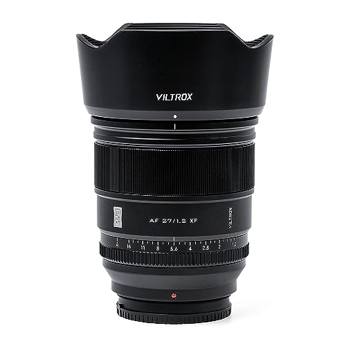 VILTROX Pro 27mm F1.2 XF Fuji für Fujifilm X Mount, 27 mm f/1.2 X Objektiv für Fujifilm XH2S XH2 XT5 XT4 XT3 XS20 XT30 II XT200 von VILTROX