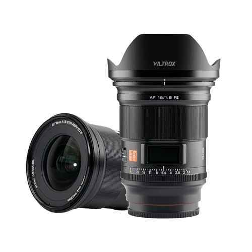 Viltrox 16mm f1.8 Objektiv FE Weitwinkel große Blende objektive mit LCD-Bildschirm kompatibel mit spiegellosen Kompatibel mit Sony E-Mount Kameras A7III A7IV A7RIII A7RIV A7C A9 A7RⅤ von VILTROX