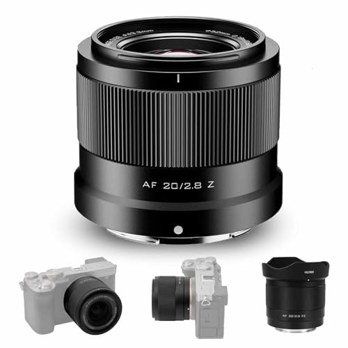 Viltrox 20mm F2.8 Weitwinkel-Autofokusobjektiv, kompatibel mit spiegellosen Vollformat-Nikon-Z-Mount-Kameras Z5 Z6 Z7 Z6II Z7II Z9 von VILTROX