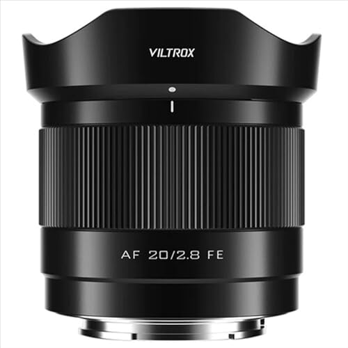 Viltrox 20mm F2.8 Weitwinkel-Autofokusobjektiv, kompatibel mit spiegellosen Vollformat-Sony-E-Mount-Kameras Alpha a7 a7II a7III a7R a7RII a7RIII a7RIV a7S a7SII a9 a7C von VILTROX